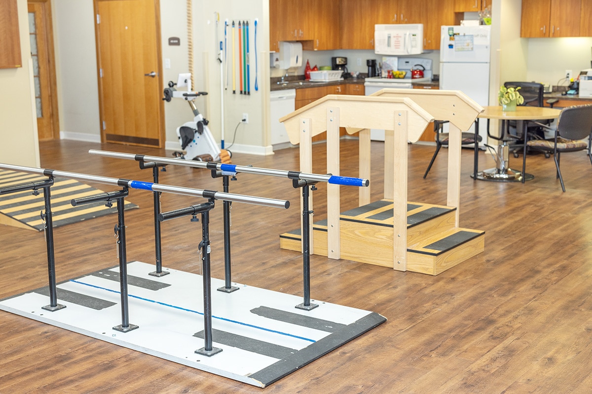 physical therapy gym at Patewood Post Acute