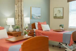 semi-private bedroom at Patewood Post Acute