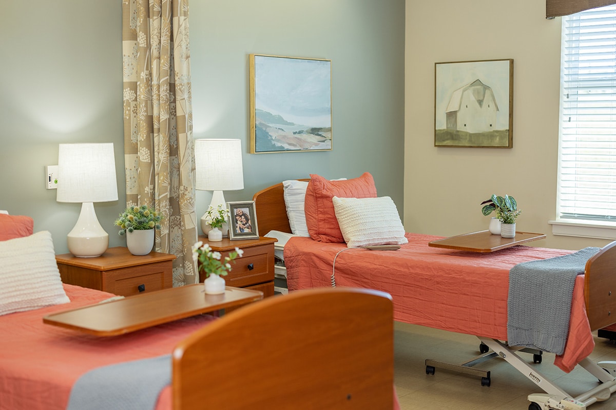 semi-private bedroom at Patewood Post Acute